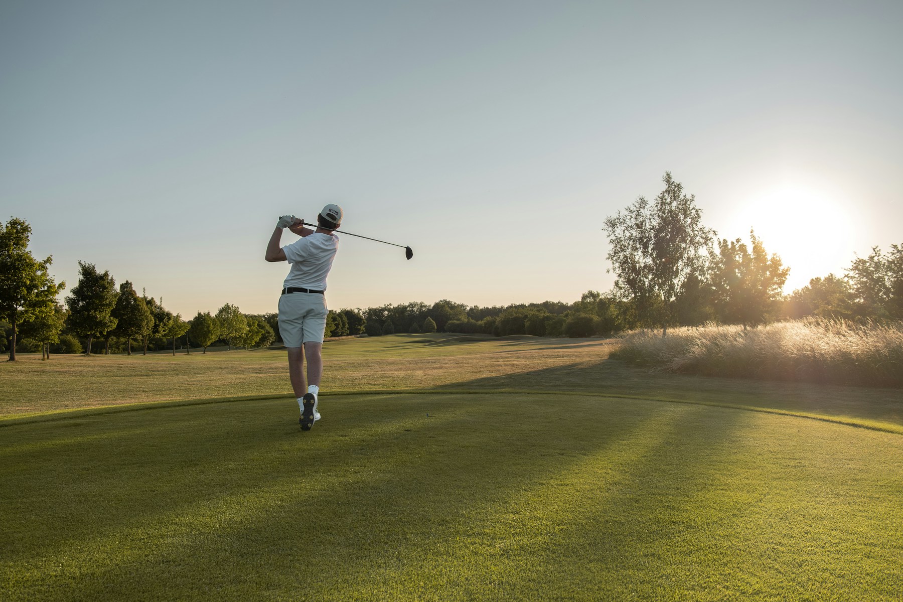 Golfer on a fairway